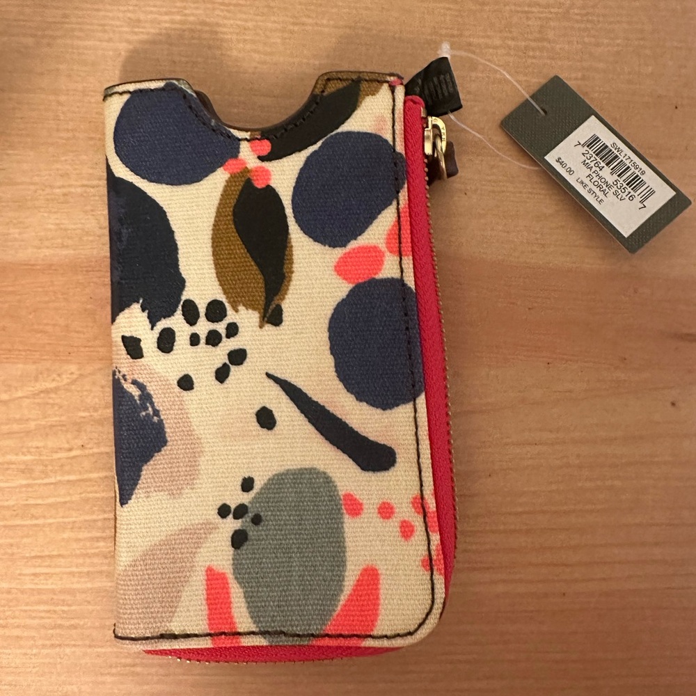 Fossil Floral Pattern sleeve wallet/ Phone or ipod sleeve